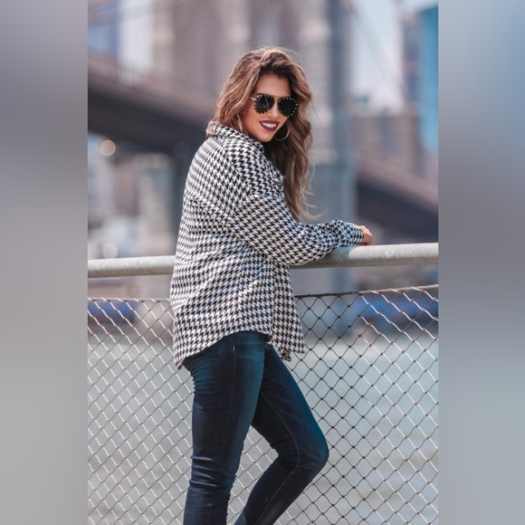 Jess Lea Sonoma Houndstooth Shacket - Picture 14 of 16